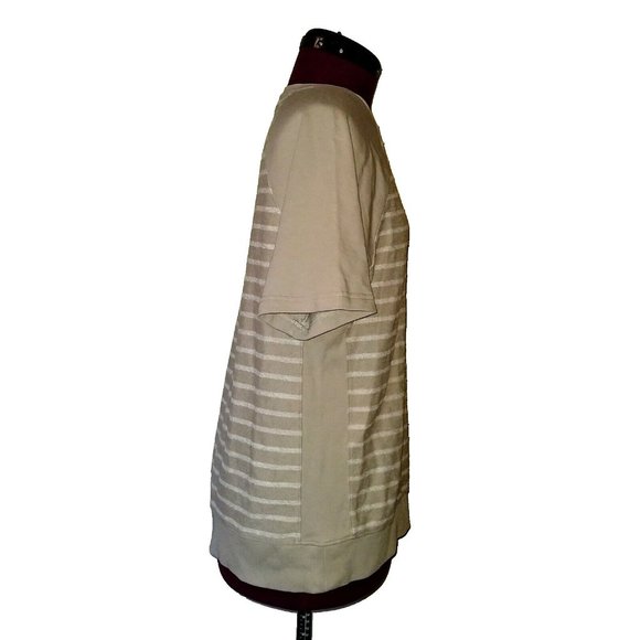 AG Adriano Goldschmied Womens Top Size Small Multicolor Short Sleeves St… - Picture 4 of 7